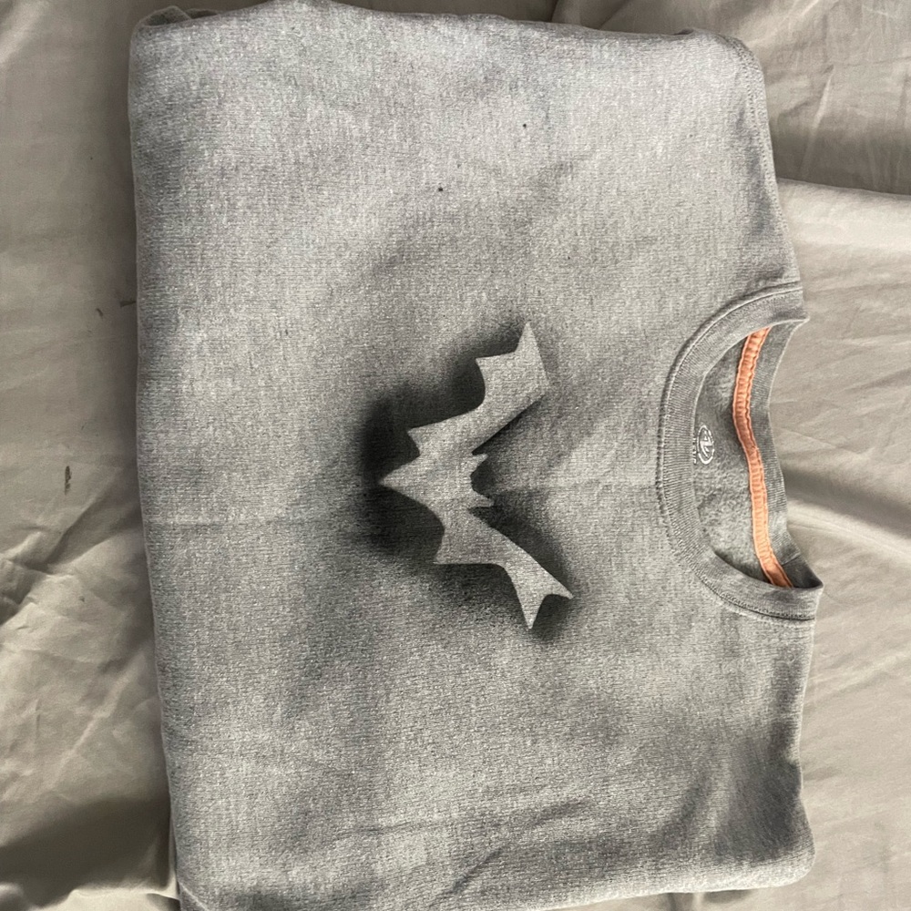 Gray Sweatshirt with Bat Emblem